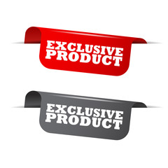 exclusive product, red banner exclusive product, vector element exclusive product