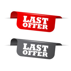 last offer, red banner last offer, vector element last offer