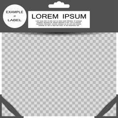Blank vector layout for the packaging of the goods with the slots in the corners, shadow, pattern and example text.