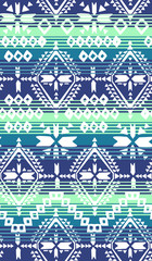 tribal navajo print over gradient stripe - seamless background