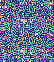 Small colorful ditsy flowers- seamless background 