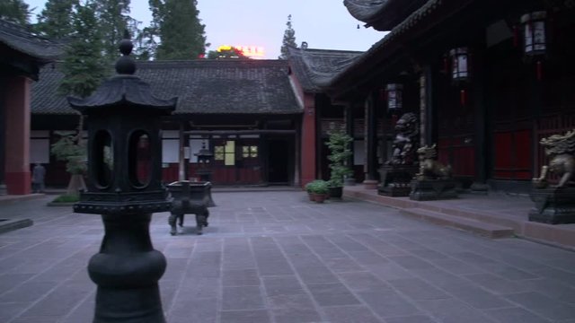 Pan inside the Wenshu Monastery (Manjushri Monastery)