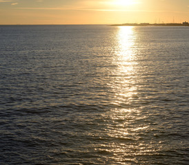 Colorful sunset over the sea.