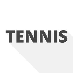 Tennis vector icon with long shadow