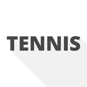 Tennis vector icon with long shadow