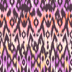 cool ikat pattern design - seamless background - 120733384