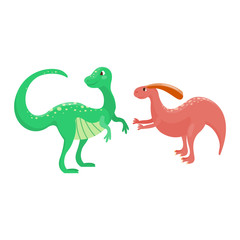 Cartoon dinosaur vector illustration.