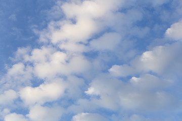 Obraz premium blue sky background with white little clouds