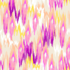 colorful ikat painted texture - seamless background