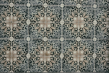 Detail of some typical portuguese tiles