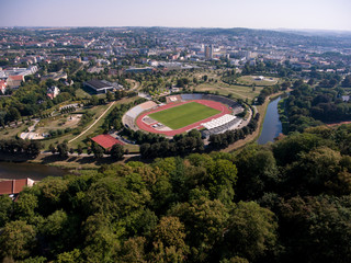 gera aerial view stadion football soccer sport