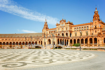 Spanish Square (Plaza de Espana) in Sevilla, Spain