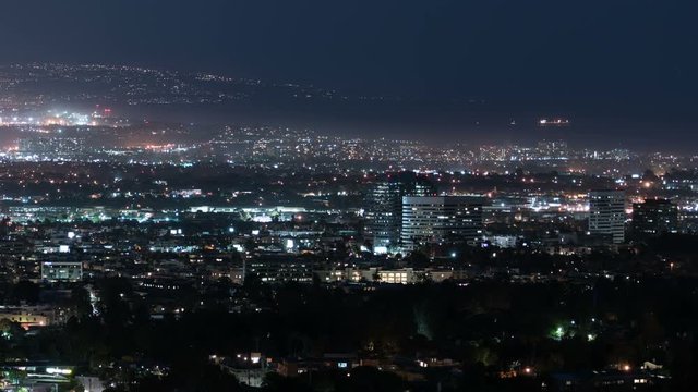 Los Angeles Skyline 57 Downtown Night Time Lapse