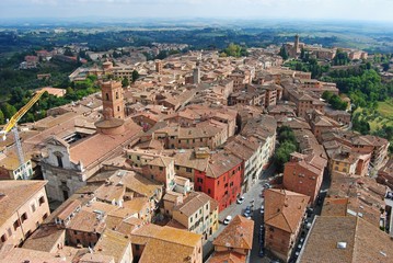 View over Siena, Italy.