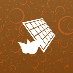 Solar energy eco concept icon