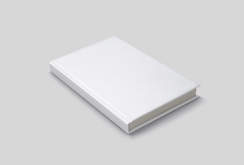 Photorealistic Book Mockup on light grey background. 3D illustration. High Resolution Texture....