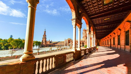 Spanish Square (Plaza de Espana) in Sevilla, Spain