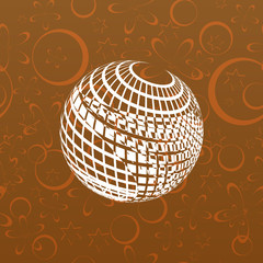 Wire-frame Design Element. Sphere