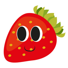 Happy and cute strawberry jpg, vector, eps.