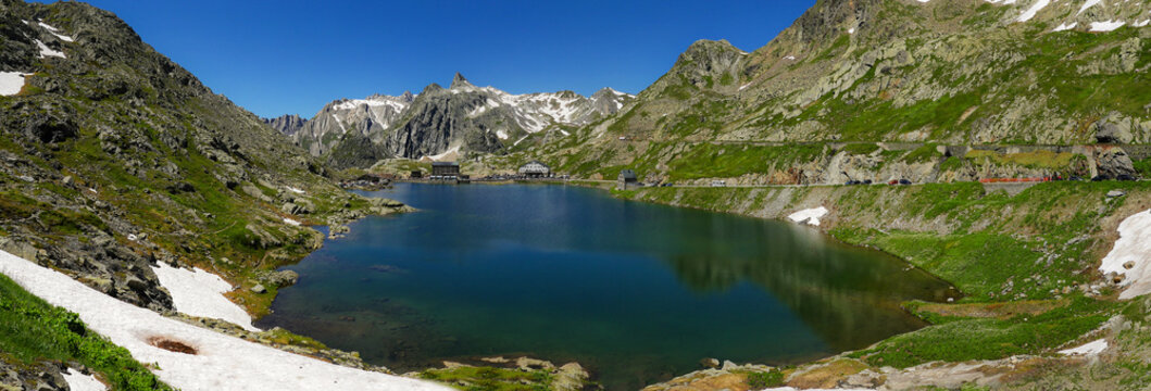 Panorama vom Grossen Sankt Bernard - Colle del Gran San Bernardo