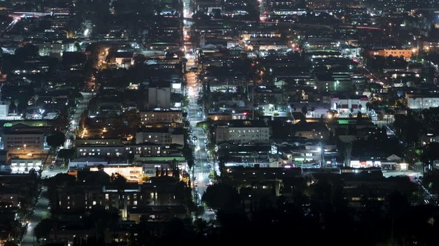 Los Angeles Skyline 37 Downtown Night Time Lapse