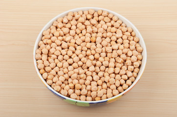 Chickpea in ceramic bowl