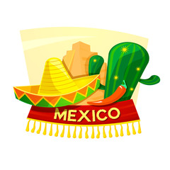 Mexico concept design, vector illustration