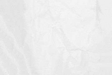 Recycled crumpled white paper texture or paper background for design with copy space for text or image.