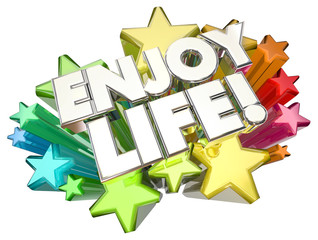 Enjoy Life Experience Adventure Happy Living Stars 3d Illustrati