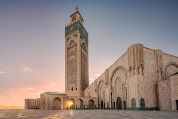 Casablanca mosque of Hassan 2 - obrazy, fototapety, plakaty