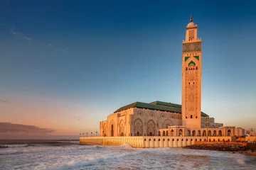 Foto op Canvas Casablanca moskee van Hassan 2 © RuslanKphoto