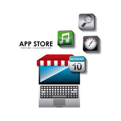 app store set icons vector illustration design