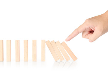 stop  dominoes continuous toppled