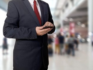 man holding smart phone