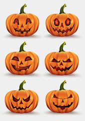 Pumpkins for Halloween set