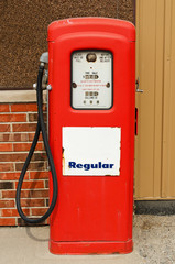 Old Red Gas Pump