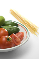 Tomatoes with Cucumbers and Pastas