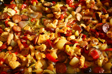 meat and vegetables food