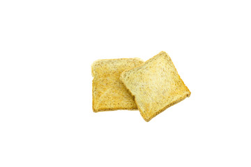 Two slices Toast isolated