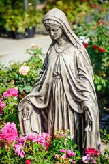 Mary Statue in the Garden