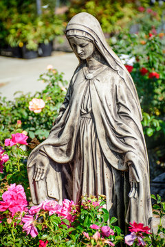 Mary Statue in the Garden