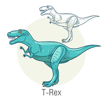 Vector image of a dinosaur - Tyrannosaurus.