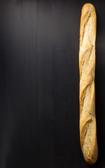 french bread on wood