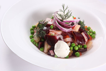 vegetable venegret with cheese