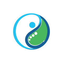 Fototapeta premium Chiropractic Logo Elegant Vector Icon