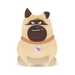 Naklejka premium cute little bulldog,