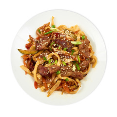 Noodles with meat