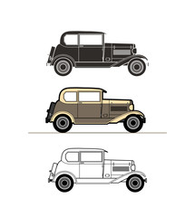Retro car, vintage collection