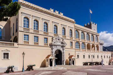 Fototapeta na wymiar Monaco Prince's Palace - official residence of Prince of Monaco.