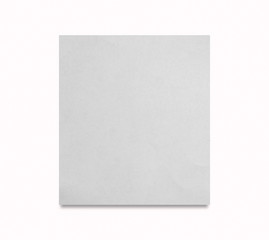 close up of a piece of note paper on white background